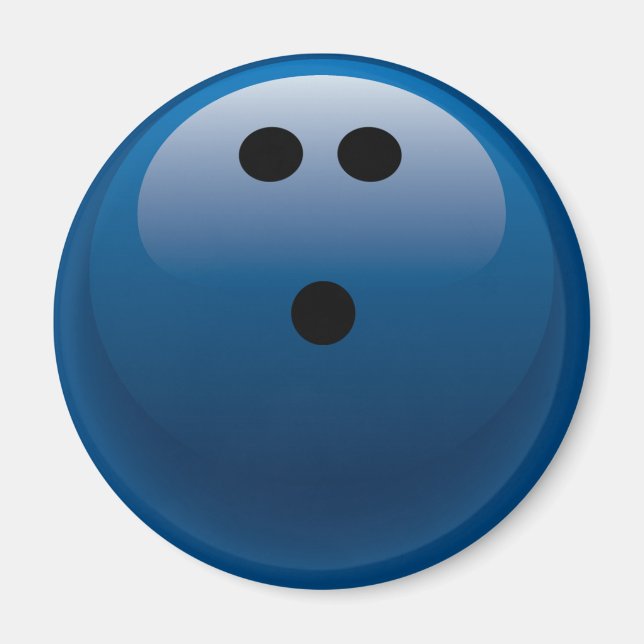 BLUE BOWLING BALL MAGNET (Framsidan)