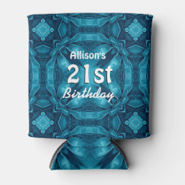 BLUE Bows 21:a födelsedagans anpassade namn A07