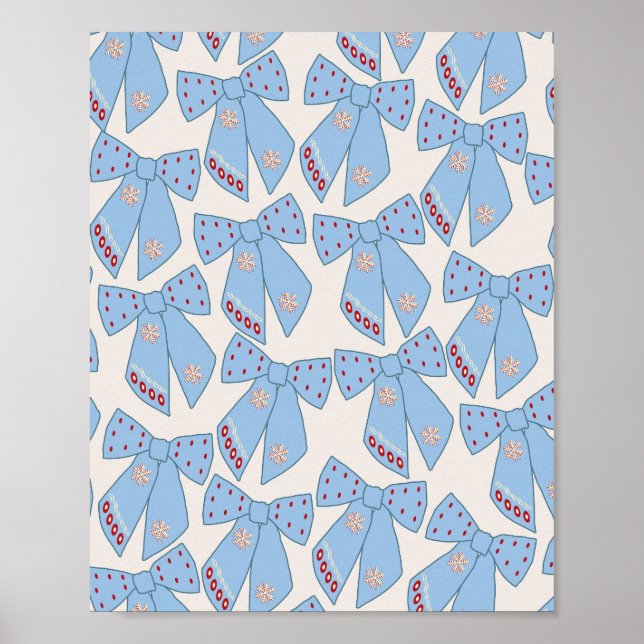 Blue Bows Coquette Poster (Framsidan)