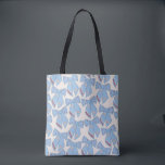 Blue Bows Coquette Tygkasse<br><div class="desc">Ljusblå julklappar - Rosett band - Rosa Bows och Cream White Background.</div>
