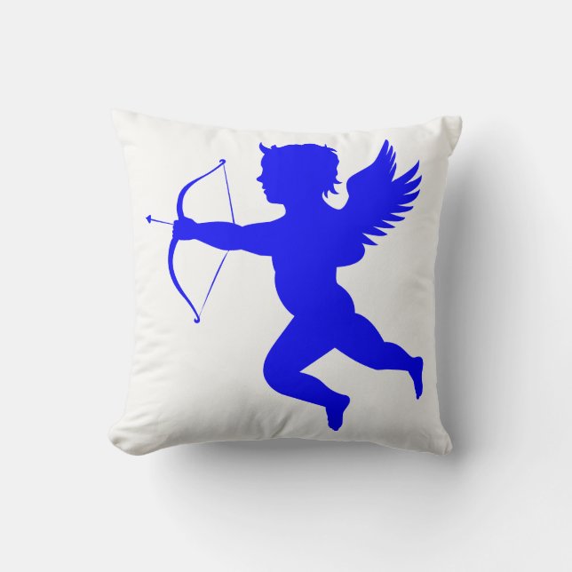 Blue Boy Angel Dekorativ kudde (Framsida)