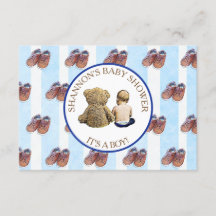 Blue Boy Baby och Nalle Baby Shower