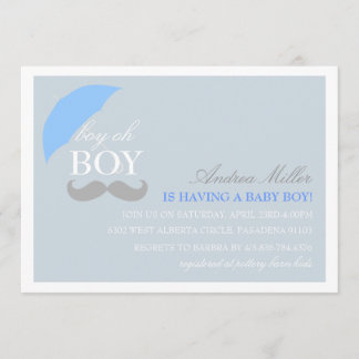 Blue Boy Baby Shower-inbjudan Inbjudningar