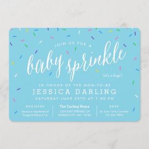 Blue Boy Baby Sprinkle-inbjudningar Inbjudningar