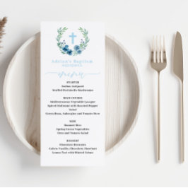Blue Boy Baptism Menu Meny