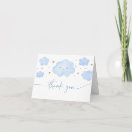 Blue Boy Cloud Stars Baby Sprinkle Tack Kort