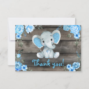 Blue Boy Elephant, tack för att du har kort Rustic