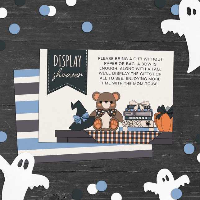 Blue Boy Halloween Baby Shower Visning Shower Tilläggskort (Skapare uppladdad)