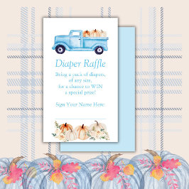 Blue Boy Little Pumpkin Diaper Raffle Biljett Tilläggskort