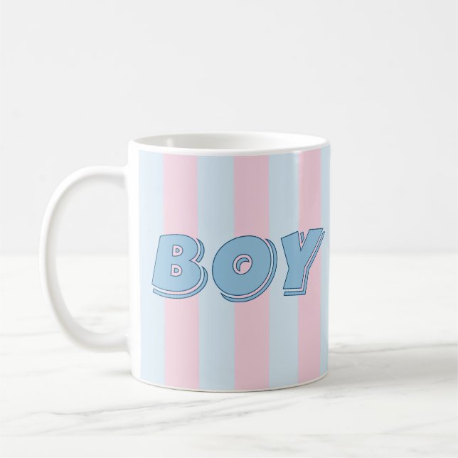 Blue Boy med Rosa Rand Kaffemugg (Vänster)