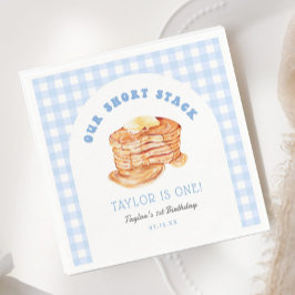 Blue Boy Pancake Breakfast 1:a födelsedagen Party Pappersservett