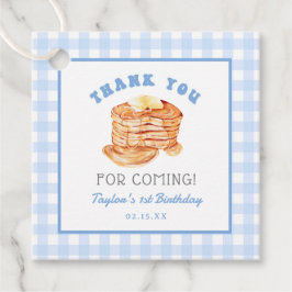 Blue Boy Pancake Breakfast Birthday Tack Gåvor Etiketter