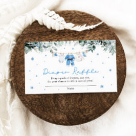 Blue Boy Santa Baby Shower Raffle Tilläggskort