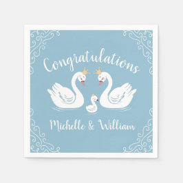Blue Boy Svan Baby Shower Pappersservett