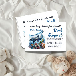 Blue Boy under Sea Baby Shower Bok-begäran Tilläggskort