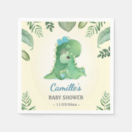 Blue Boy Vild Dinosaur Baby Shower Sprinkle Bord Pappersservett