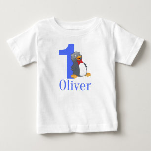 Blue Boys 1st Birthday - Oliver Birthday T Shirt