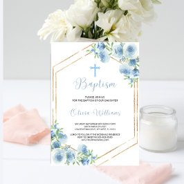 Blue Boys Baptism Inbjudningar