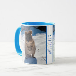 Blue Boys Kids Quokka Beach Personlig Mugg