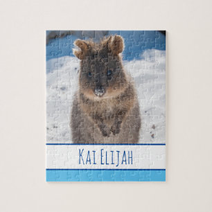 Blue Boys Kids Quokka Beach Personlig Pussel