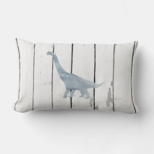 Blue Brachiosaurus Dinosaur Shiplap Rustic Decor Lumbarkudde