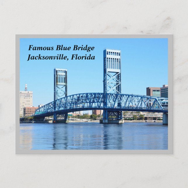 Blue Bridge Jacksonville, Florida Helg Vykort (Framsida)