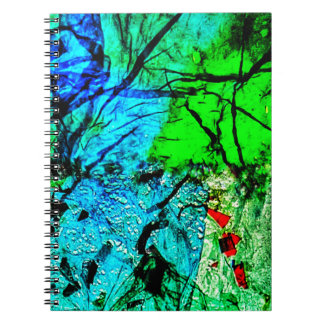 Blue bright abstract Spiral Photo Notebook,Delight Anteckningsbok