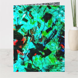 Blue bright Folded Greeting Card,blue abstractness Kort