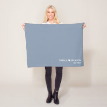 Blue Bröllop Fleece Blanket Favor