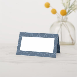 Blue Bröllop med Latticwork Mönster Placeringskort