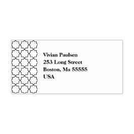 Blue Bröllop med Latticwork Mönster Självfärgande Stämpel