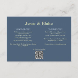 Blue Bröllop med Latticwork Mönster Tilläggskort