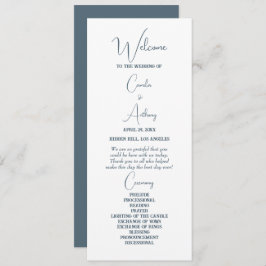 Blue Bröllop Program