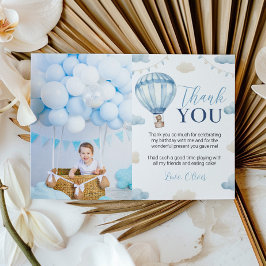 Blue Brown Boy Birthday Foto - tackkort Tack Kort