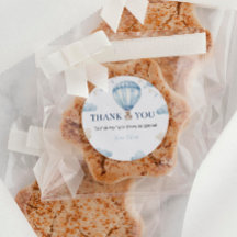 Blue Brown Nalle Birthday Sticker Label Party