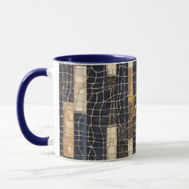 Blue Brown Ocean Net Mugg