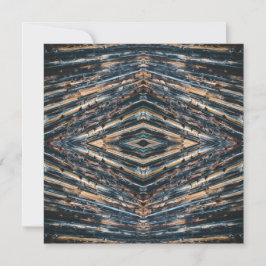 Blue & Brown Wood Beams Photo Perspective Pattern Kort