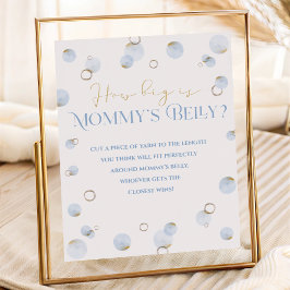 Blue Brunch BubLY och Baby Shower Mamma Belly Poster