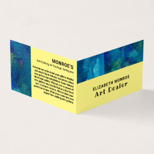 Blue Brushstrokes, Art Dealer, Detaljerad Visitkort