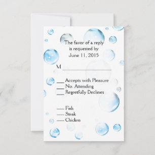 Blue Bubbles Baby Shower OSA Kort
