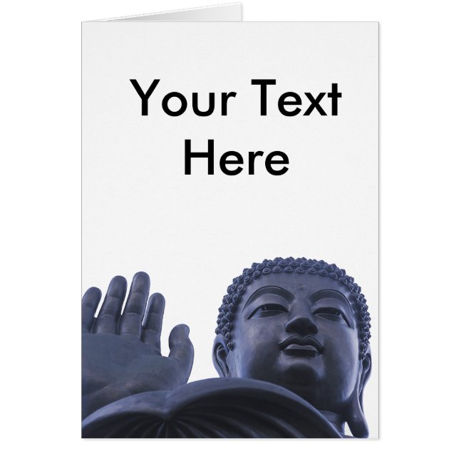 Blue Buddha Hälsningskort (Framsidan)