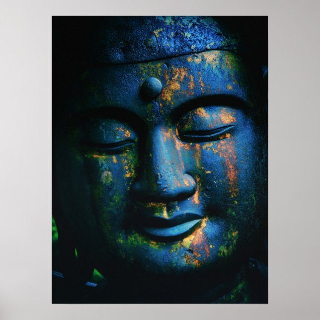 Blue Buddha Om Peace Poster (Framsidan)