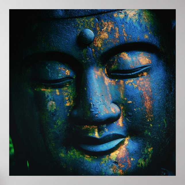 Blue Buddha Om Peace Poster (Framsidan)