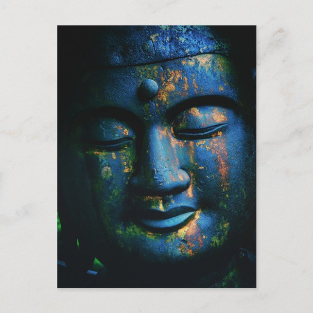 Blue Buddha Om Peace Vykort (Framsida)