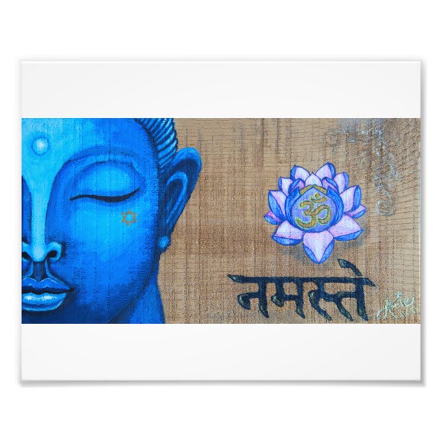 Blue Buddha Skriv ut Fototryck (Framsidan)
