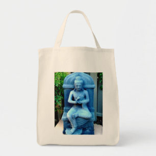 Blue Buddha Tote Tygkasse