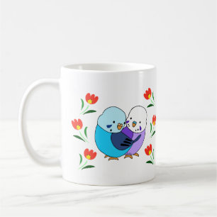 Blue Budgie Parakeet Cute-sällskapsfåglar älska Kaffemugg
