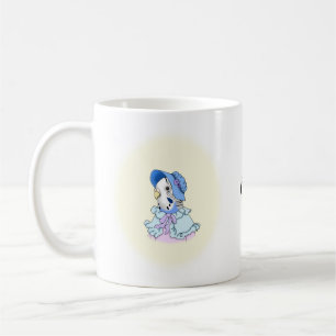 Blue Budgie Parakeet i Bonnet Cute Budgie Anpassni Kaffemugg