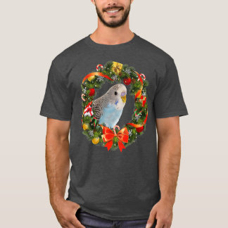 Blue Budgie Parakeet jul-utandningspremien T Shirt
