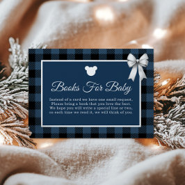 Blue Buffalo Plaid Bear Books for Baby Card Tilläggskort